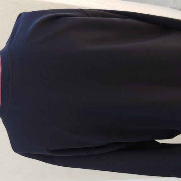 Ladies Cropped Happy Face Sweatshirt in Black-Large - Picture 4 of 8